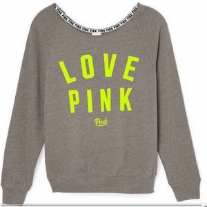 VS Pink Slouchy Crew